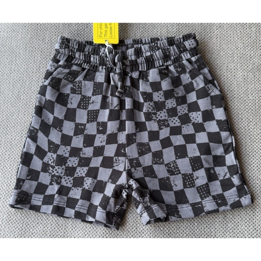Strictly Wild Stealth Shorts 6/12m NWT Checkered Bamboo Toddler Shorts Rare